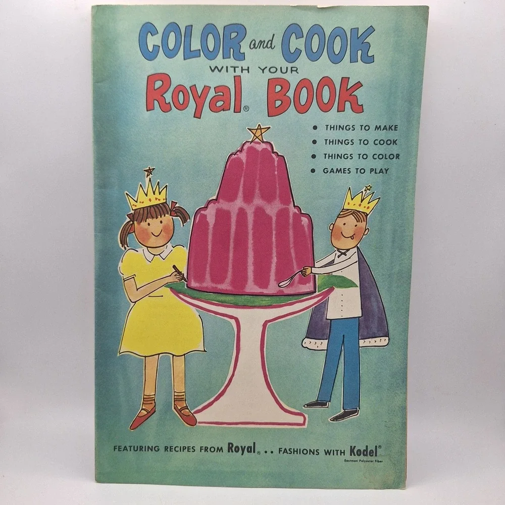 Color and Cook with Your‎ Royal Book 1962 Leonard Kessler Recipes Games
